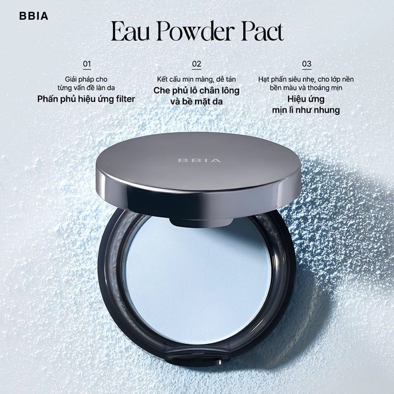 Phấn Phủ Dạng Nén Bbia Hiệu Chỉnh Sắc Da, Làm Mờ Lỗ Chân Lông Eau Powder Pact