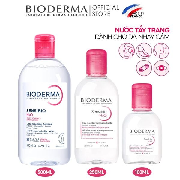  Nước Tẩy Trang Bioderma Dành Cho Da Nhạy Cảm Công Nghệ Micellar Sensibio H2O 