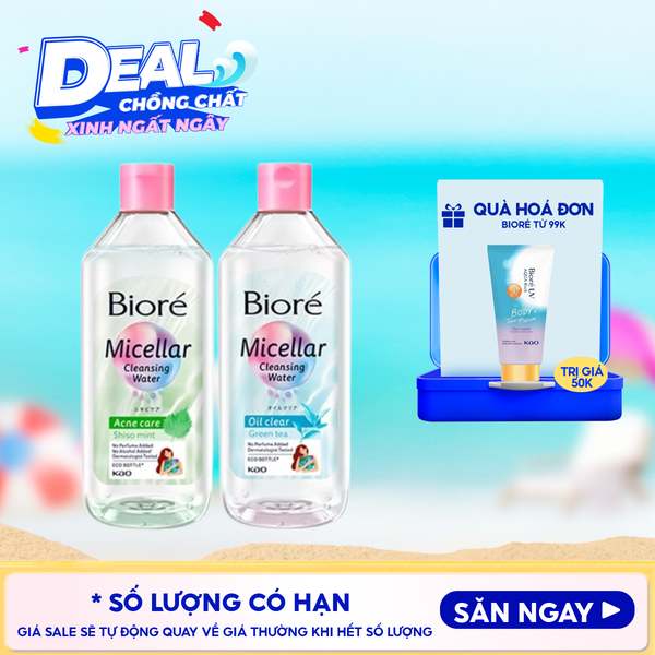  Nước Tẩy Trang Bioré Sạch Nhờn Và Dưỡng Ẩm Make Up Remover Perfect Cleansing Water 