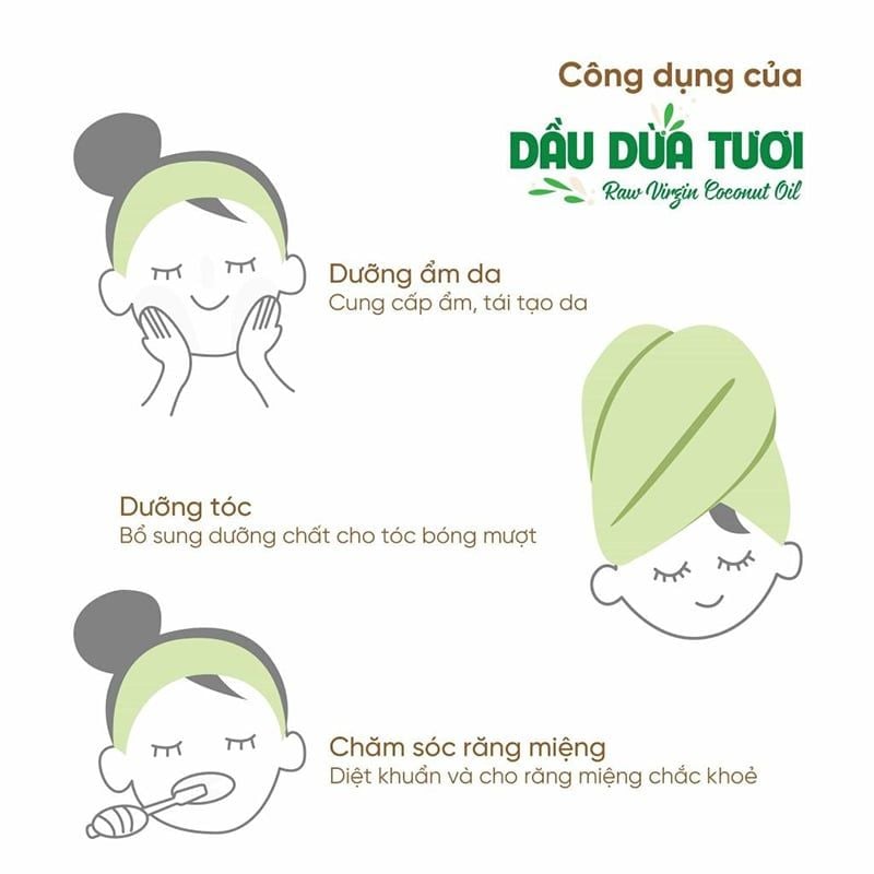 Dầu Dừa Tươi Đa Năng COBOTÉ Dưỡng Da, Dưỡng Tóc, Tẩy Trang Raw Virgin Coconut Oil 50ml