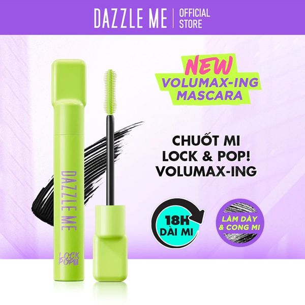  Mascara DAZZLE ME Chuốt Mi Dày & Cong Tự Nhiên Lock & Pop Volumax-ing Mascara 7g 