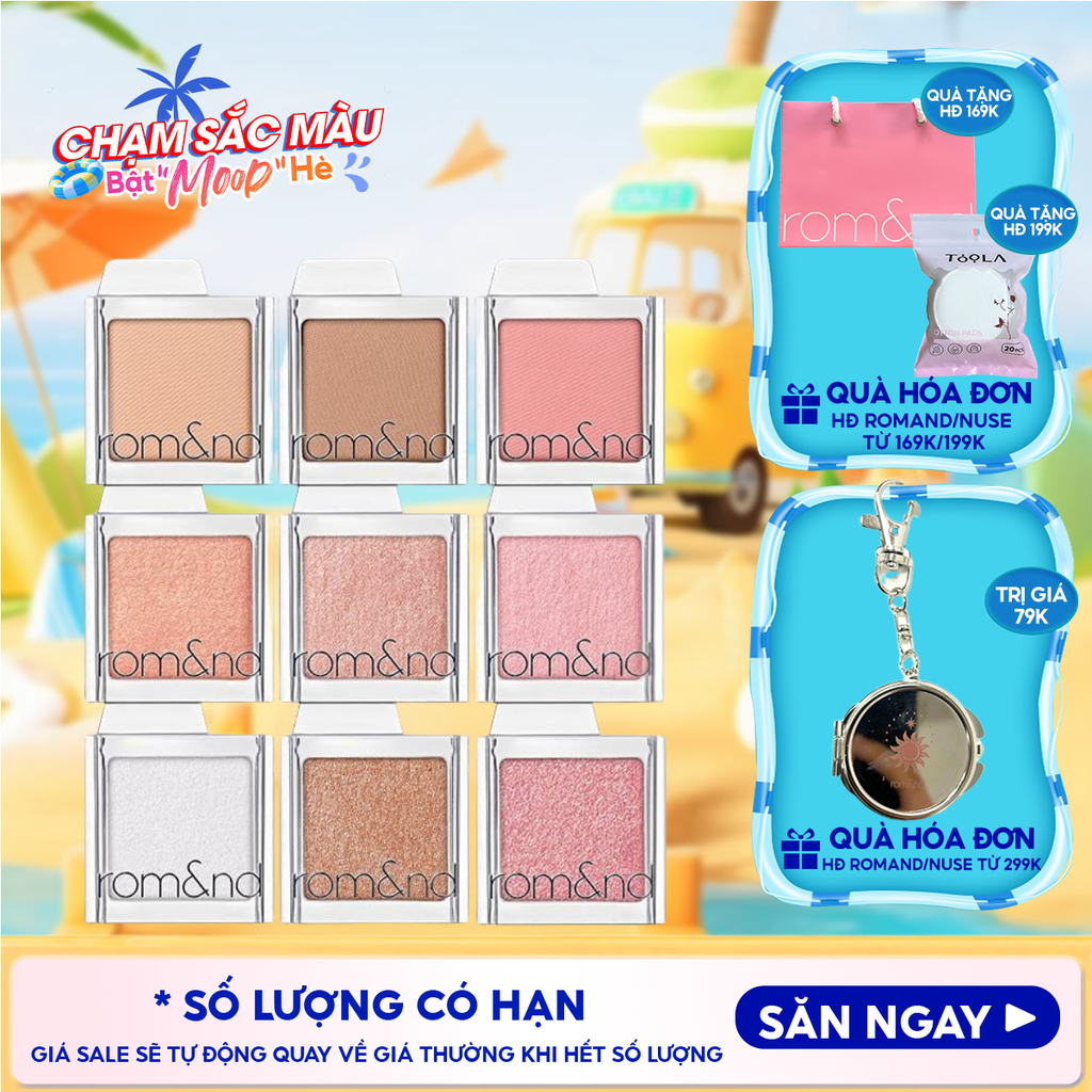 Phấn Mắt Romand Bền Màu, Đa Dạng Slide In Single 1.8g