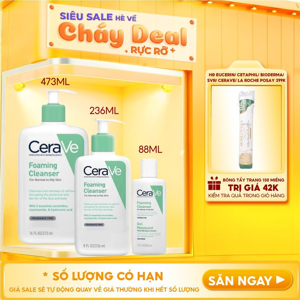 Sữa Rửa Mặt Cerave Sạch Sâu Dành Cho Da Dầu Developed With Dermatologists Foaming Cleanser