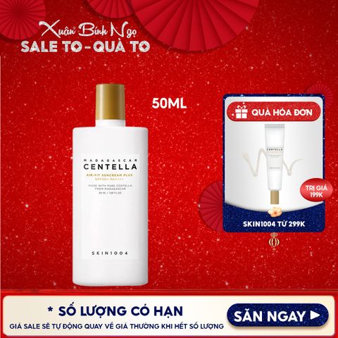 Kem Chống Nắng Skin1004 Lành Tính Dành Cho Da Nhạy Cảm Madagascar Centella Air-Fit Suncream Plus SPF50+ PA++++ 50ml