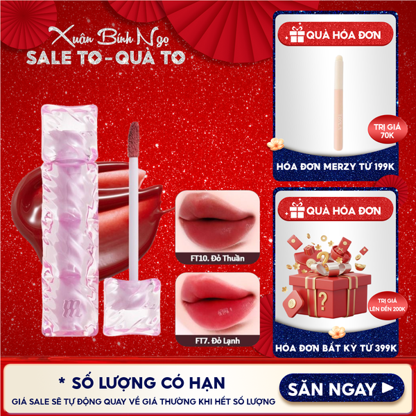  [NEW] Son Tint Merzy Mịn Lì , Bền Màu, Fit Môi Tự Nhiên Water Fit Blur Tint 3.7g 