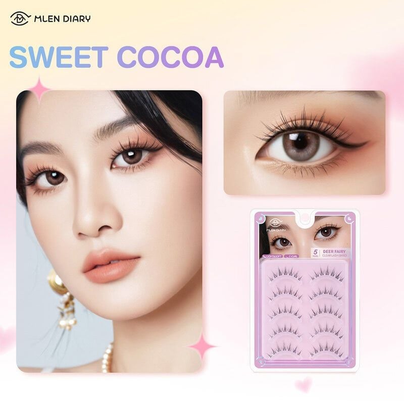 Lông Mi Giả Gân Trong, Tự Nhiên Mlen Diary Cluster Lashes