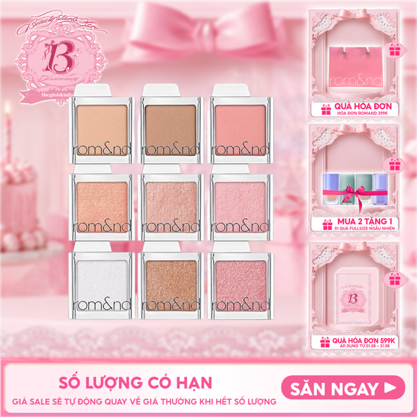  Phấn Mắt Romand Bền Màu, Đa Dạng Slide In Single 1.8g 