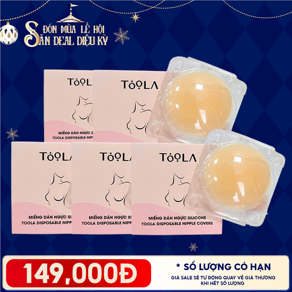 Combo 5 Sản Phẩm Toola: Miếng Dán Ngực Silicone Thoáng Khí 2 PCS - BT-TLA031