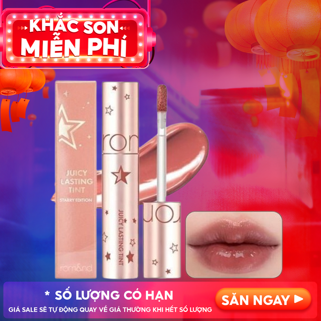 [KHẮC SON][STARRY EDITION] Son Tint Lì Romand Juicy Lasting Tint Starry Edition - Màu 23 5.5g
