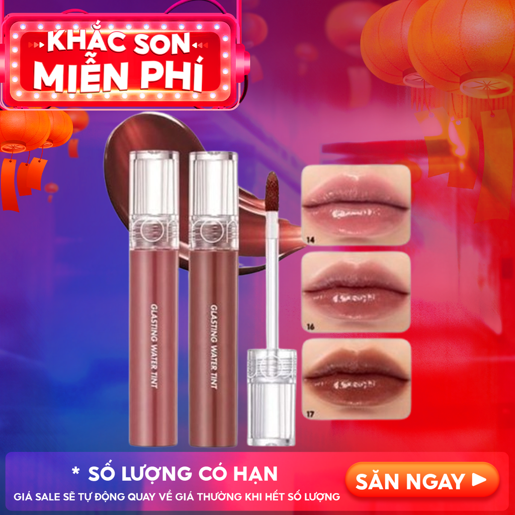 [KHẮC SON]  Son Tint Nước Romand Siêu Lì, Lâu Trôi Glasting Water Tint 4g