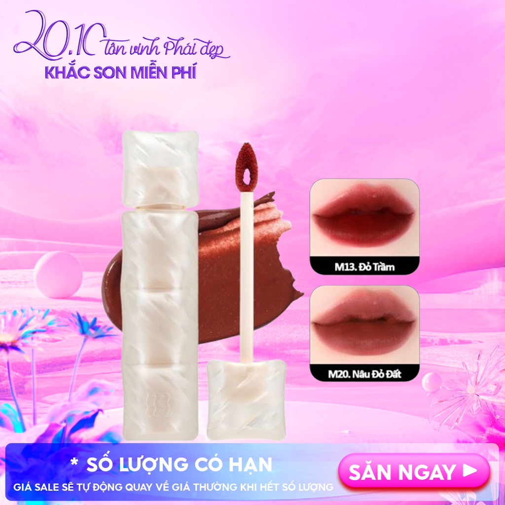 [KHẮC SON] Son Phao Kem Lì Mềm Mịn Như Bơ, Lâu Trôi Merzy Puffer Mellow Tint 3.7g