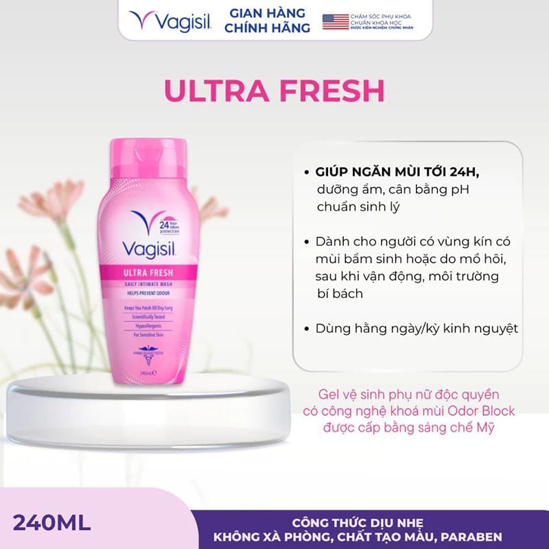 Dung Dịch Vệ Sinh Phụ Nữ Dạng Gel Vagisil Daily Intimate Wash 240ml