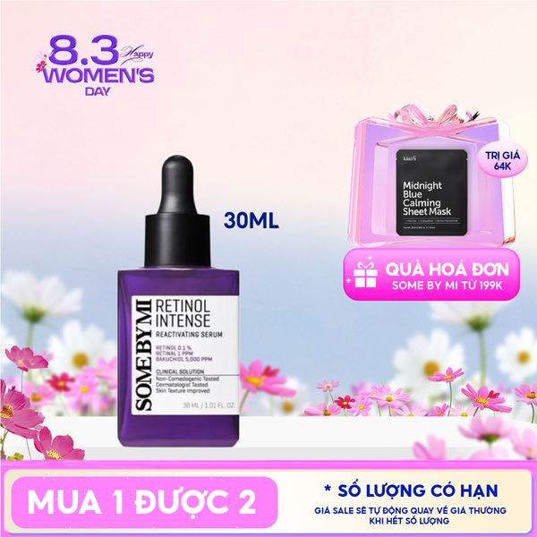  Serum Some By Mi Retinol Cải Thiện Nếp Nhăn, Dưỡng Da Căng Mịn Some By Mi Retinol Intense Reactivating Serum 30ml 