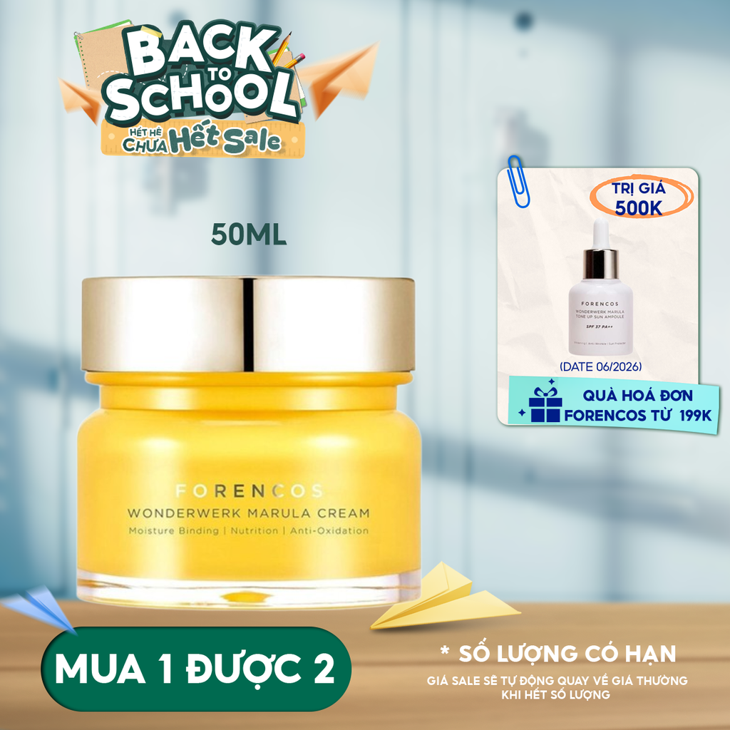 Kem Dưỡng Ẩm Forencos Hỗ Trợ Dưỡng Sáng Da Ban Đêm Wonderwerk Marula Cream