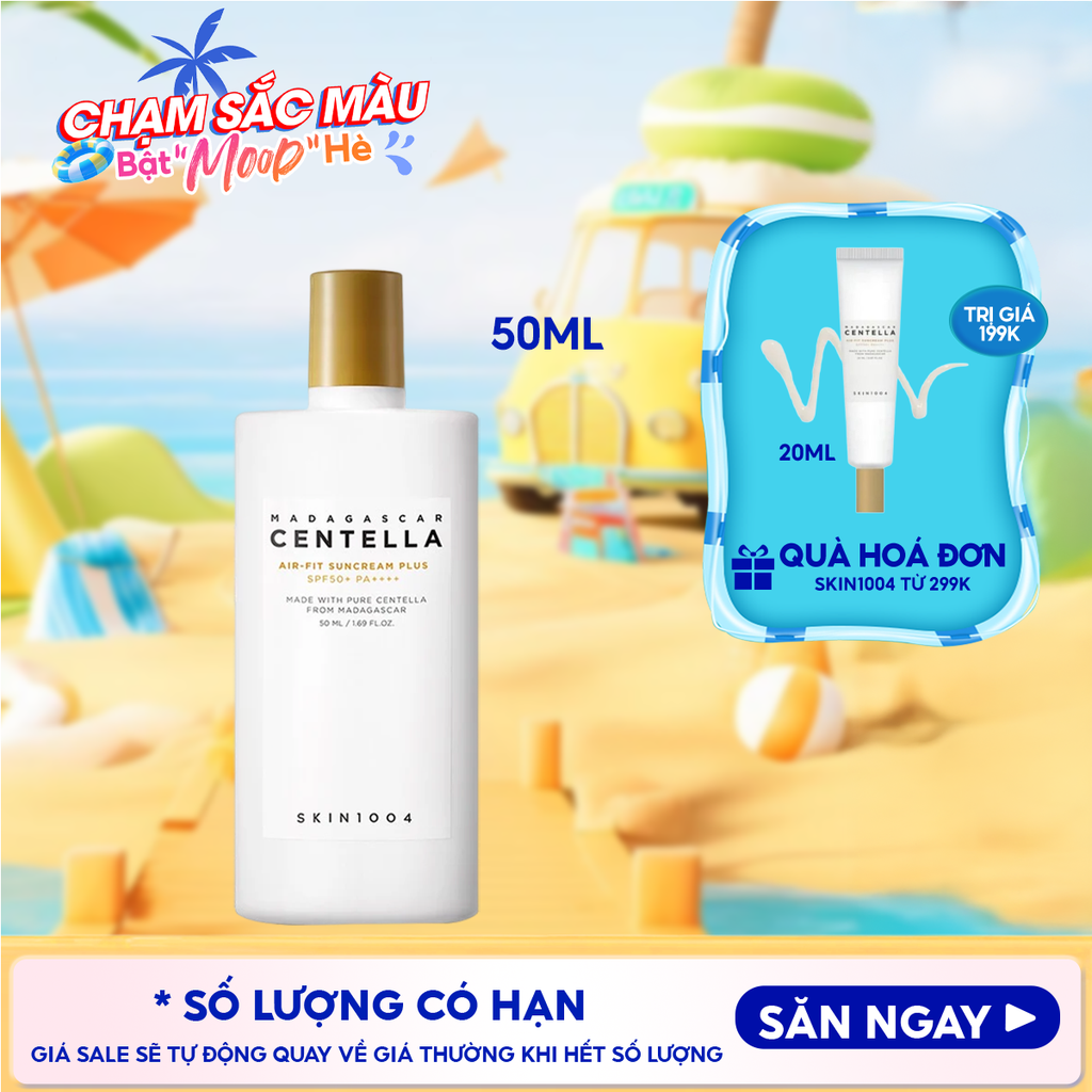 Kem Chống Nắng Skin1004 Lành Tính Dành Cho Da Nhạy Cảm Madagascar Centella Air-Fit Suncream Plus SPF50+ PA++++ 50ml
