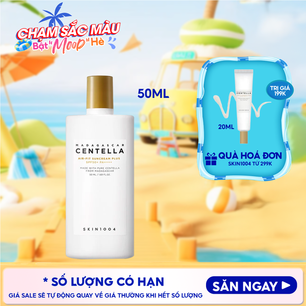 Kem Chống Nắng Skin1004 Lành Tính Dành Cho Da Nhạy Cảm Madagascar Centella Air-Fit Suncream Plus SPF50+ PA++++ 50ml 