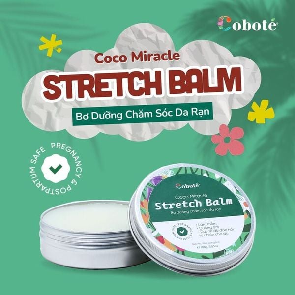  Bơ Dưỡng Ngừa Rạn, Làm Mờ Rạn COBOTÉ Coco Miracle Stretch Balm 100g 