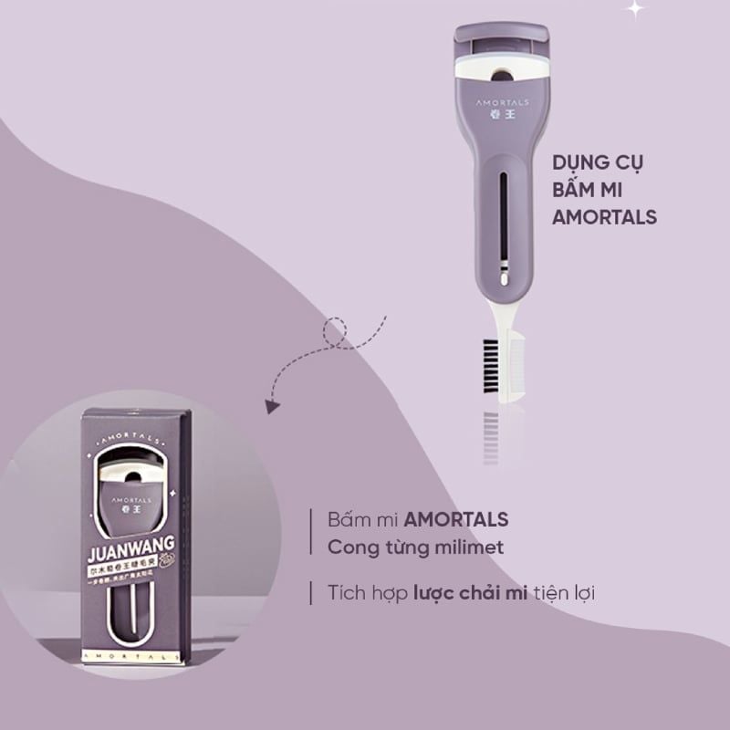 Kẹp Bấm Mi Có Đầu Chuốt Mi Amortals Curl Master Eyelash Curler