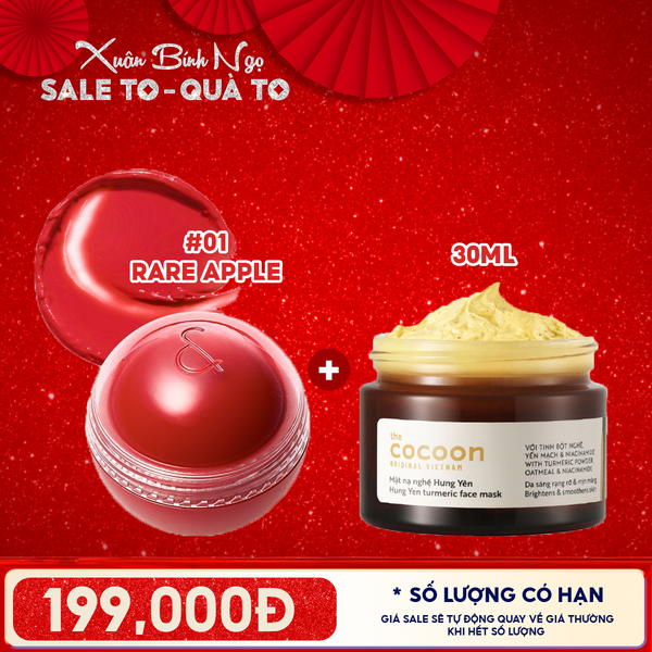  Combo 2 Sản Phẩm: Má Hồng Kem Dạng Lăn Romand Juicy Roll Cheek + Mặt Nạ Rửa Nghệ Hưng Yên Cocoon Turmeric Face Mask 