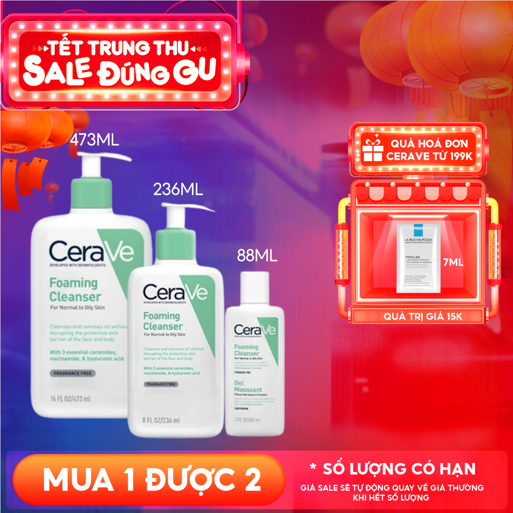 Sữa Rửa Mặt Cerave Sạch Sâu Dành Cho Da Dầu Developed With Dermatologists Foaming Cleanser