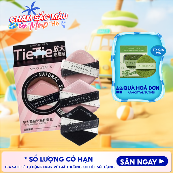  Set 3 Bông Mút Trang Điểm Amortals Tán Đều Lớp Nền TieTie Powder Puff Set 