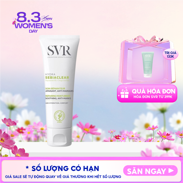  Kem Dưỡng Ẩm SVR Hỗ Trợ Giảm Thâm Mụn Cho Da Dầu Sebiaclear Hydra 40ml 