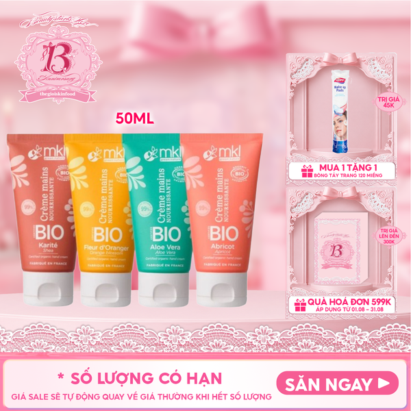  Kem Dưỡng Da Tay MKL Cấp Ẩm Cho Da Mềm Mại Certified Organic Hand Cream 50ml 