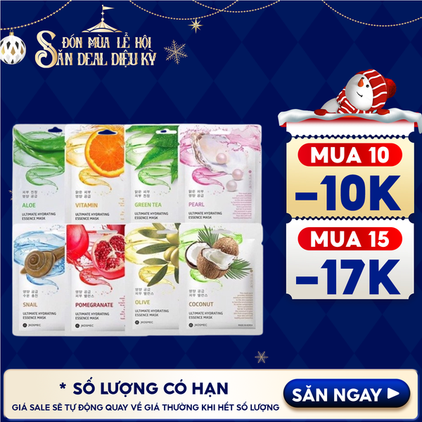  [9 mùi] Mặt Nạ Jkosmec Tinh Chất Cấp Ẩm Chuyên Sâu Ultimate Hydrating Essence Mask 25ml 