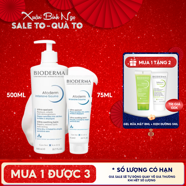  Kem Dưỡng Ẩm Bioderma Chuyên Sâu, Làm Dịu Da Atoderm Intensive Baume 