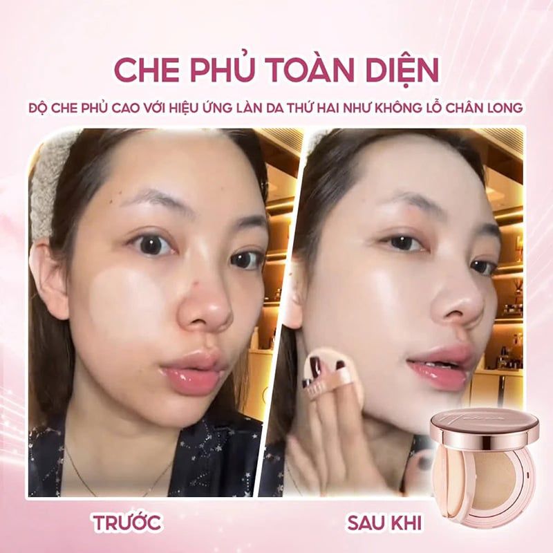[Set 2 Lõi] Phấn Nước Hexze Lâu Trôi, Mỏng Nhẹ Brightening Longlasting Cushion Foundation 15gx2