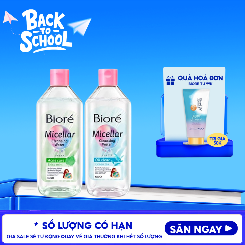 Nước Tẩy Trang Bioré Sạch Nhờn Và Dưỡng Ẩm Make Up Remover Perfect Cleansing Water