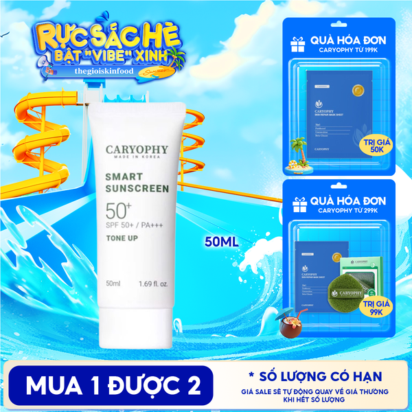 Kem Chống Nắng Caryophy Nâng Tông Smart Sunscreen Tone Up SPF50+/PA+++ 50ml 