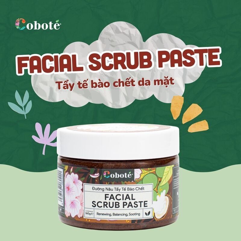 Tẩy Tế Bào Chết Da Mặt Đường Nâu COBOTÉ Facial Scrub Paste