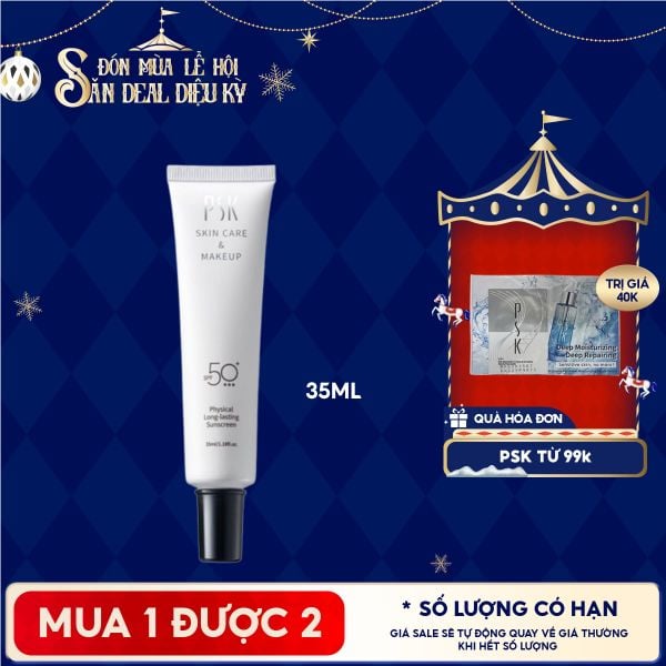  Kem Chống Nắng PSK Vật Lý Lâu Trôi Physical Long-Lasting Sunscreen SPF50+ 35ml 