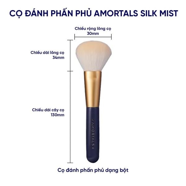  Cọ Phấn Phủ Mềm Mịn Amortals Ultra-Fine Silk Mist Loose Powder Brush 