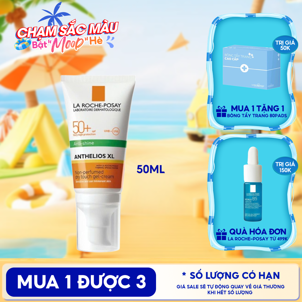 Kem Chống Nắng La Roche-Posay Kiểm Soát Dầu Anthelios Dry Touch Finish Mattifying Effect SPF50+ 50ml