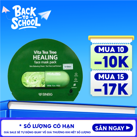Mặt Nạ Miếng BNBG Thanh Lọc Da, Hỗ Trợ Giảm Mụn Chiết Xuất Tràm Trà Vita Tea Tree Healing Face Mask Pack 30ml