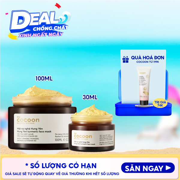  Kem Dưỡng Ẩm Cocoon Làm Sáng Da Dạng Thạch Từ Nghệ Hưng Yên Hung Yen Turmeric Gel Cream 