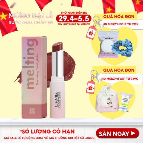 [LB1 -LB8] Son Dưỡng Ẩm Merzy Có Màu Cho Môi Mềm Mịn, Căng Mọng Siren Melting Color Lip Balm 3g
