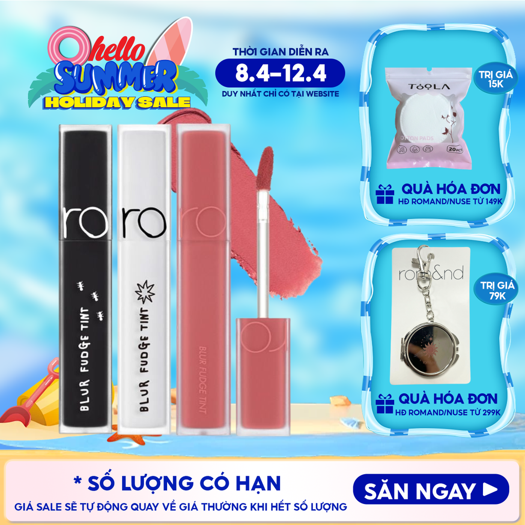 Son Kem Lì Romand Lên Màu Chuẩn, Mịn Môi Blur Fudge Tint 5g