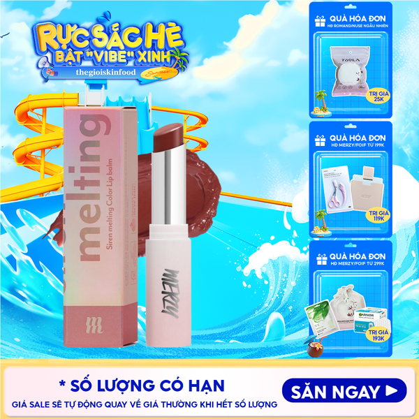  [LB1 -LB8] Son Dưỡng Ẩm Merzy Có Màu Cho Môi Mềm Mịn, Căng Mọng Siren Melting Color Lip Balm 3g 