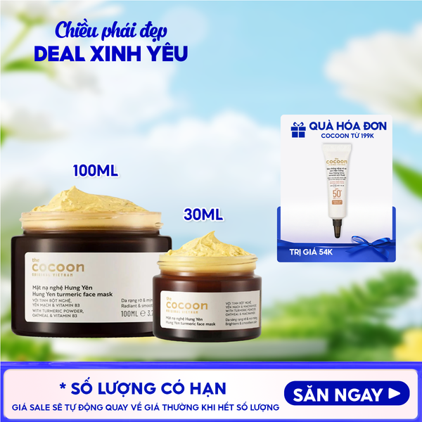  Mặt Nạ Rửa Cocoon Chiết Xuất Nghệ Hưng Yên Turmeric Face Mask 