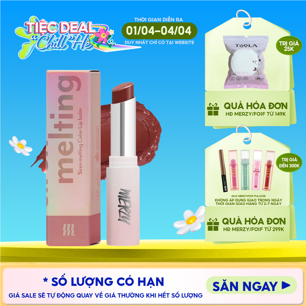  [LB1 -LB8] Son Dưỡng Ẩm Merzy Có Màu Cho Môi Mềm Mịn, Căng Mọng Siren Melting Color Lip Balm 3g 