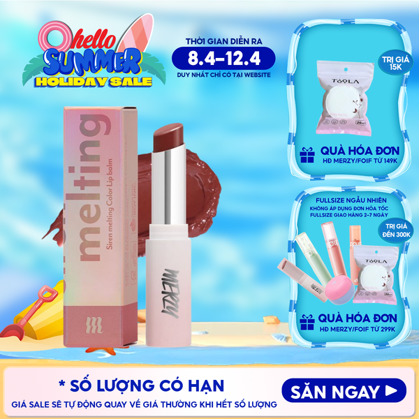  [LB1 -LB8] Son Dưỡng Ẩm Merzy Có Màu Cho Môi Mềm Mịn, Căng Mọng Siren Melting Color Lip Balm 3g 