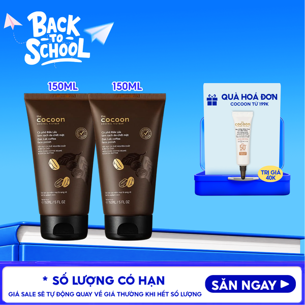  Kem Tẩy Da Chết Cocoon Chiết Xuất Cà Phê Đắk Lắk Coffee Face Polish 150ml 
