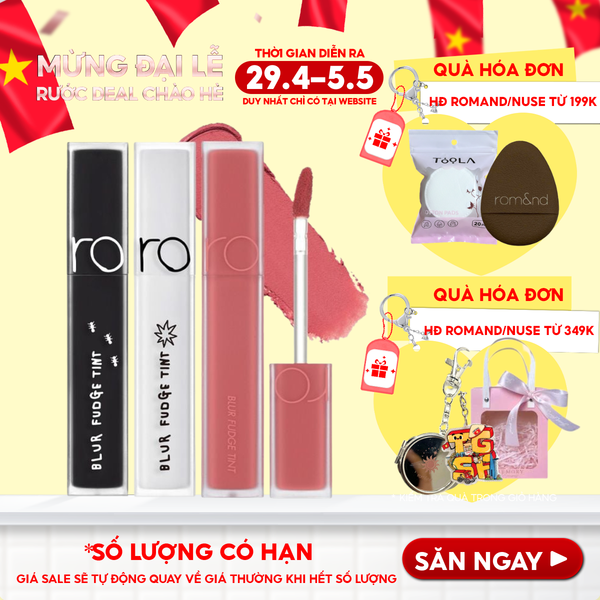  Son Kem Lì Romand Lên Màu Chuẩn, Mịn Môi Blur Fudge Tint 5g 