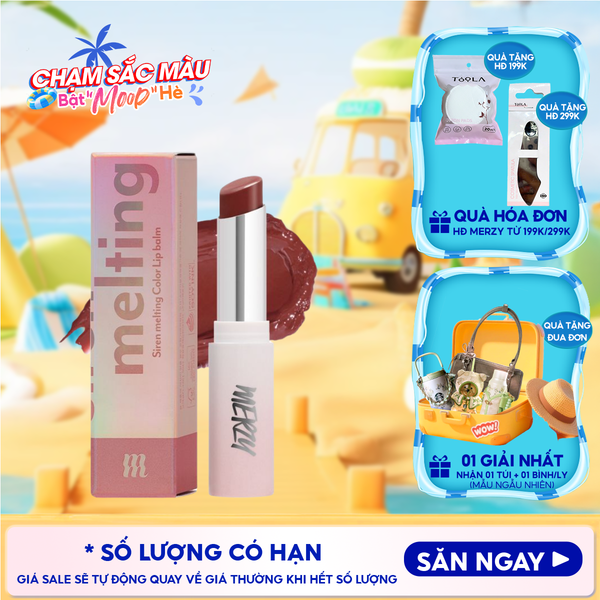  [LB1 -LB8] Son Dưỡng Ẩm Merzy Có Màu Cho Môi Mềm Mịn, Căng Mọng Siren Melting Color Lip Balm 3g 