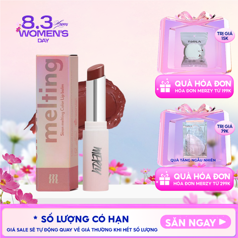 [LB1 -LB8] Son Dưỡng Ẩm Merzy Có Màu Cho Môi Mềm Mịn, Căng Mọng Siren Melting Color Lip Balm 3g