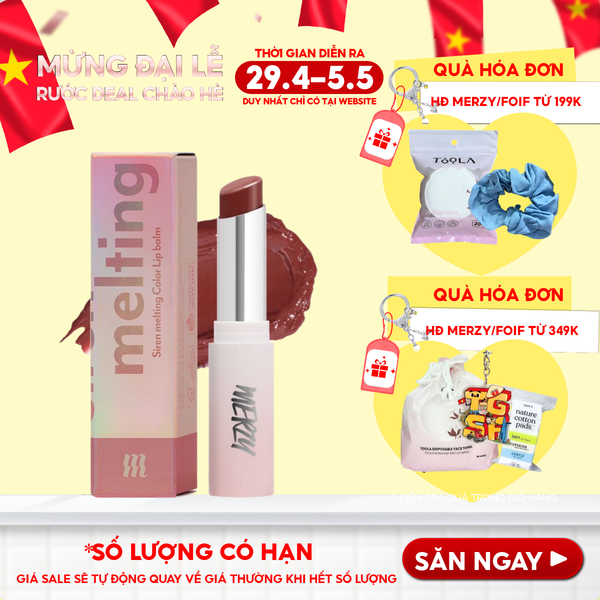  [LB1 -LB8] Son Dưỡng Ẩm Merzy Có Màu Cho Môi Mềm Mịn, Căng Mọng Siren Melting Color Lip Balm 3g 