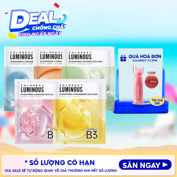 Mặt Nạ Colorkey B3 Hỗ Trợ Dưỡng Sáng Da Luminous B3 Brightening Facial Mask 30ml 